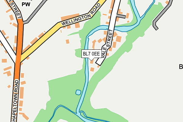 BL7 0EE map - OS OpenMap – Local (Ordnance Survey)