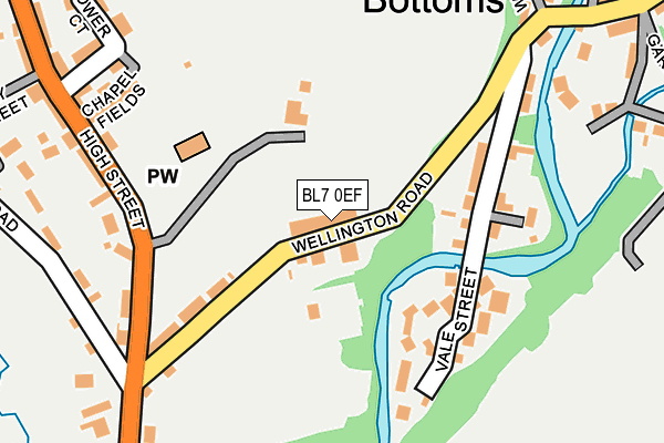 BL7 0EF map - OS OpenMap – Local (Ordnance Survey)