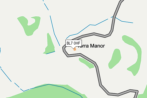 BL7 0HF map - OS OpenMap – Local (Ordnance Survey)