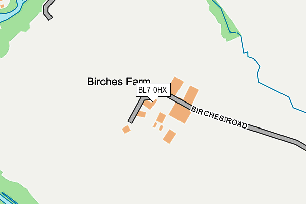 BL7 0HX map - OS OpenMap – Local (Ordnance Survey)