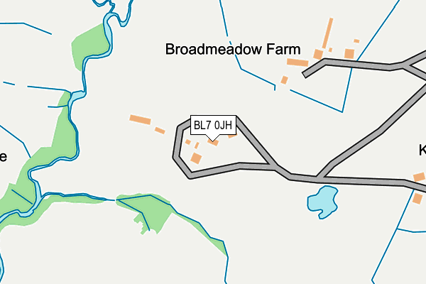 BL7 0JH map - OS OpenMap – Local (Ordnance Survey)