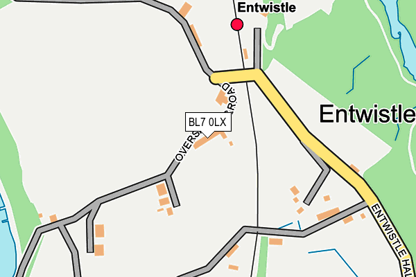 BL7 0LX map - OS OpenMap – Local (Ordnance Survey)