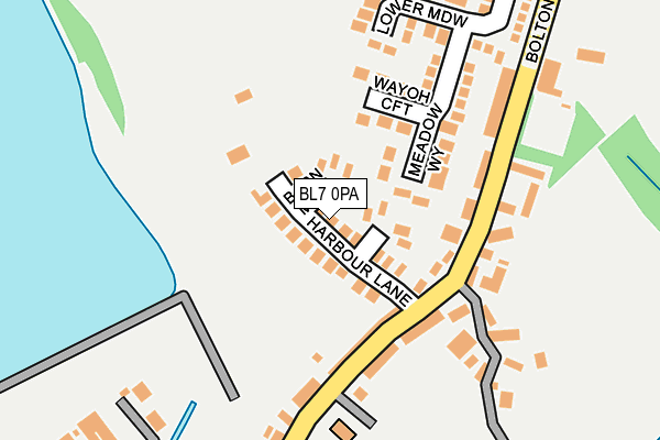 BL7 0PA map - OS OpenMap – Local (Ordnance Survey)