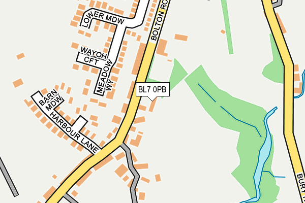 BL7 0PB map - OS OpenMap – Local (Ordnance Survey)