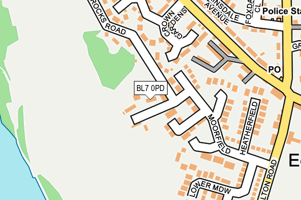 BL7 0PD map - OS OpenMap – Local (Ordnance Survey)