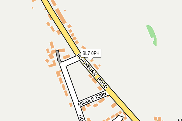 BL7 0PH map - OS OpenMap – Local (Ordnance Survey)