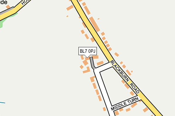 BL7 0PJ map - OS OpenMap – Local (Ordnance Survey)