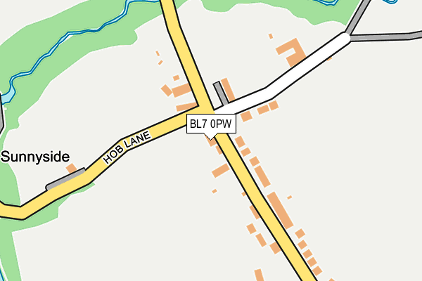 BL7 0PW map - OS OpenMap – Local (Ordnance Survey)