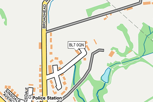 BL7 0QN map - OS OpenMap – Local (Ordnance Survey)