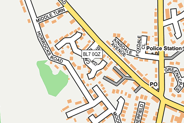 BL7 0QZ map - OS OpenMap – Local (Ordnance Survey)
