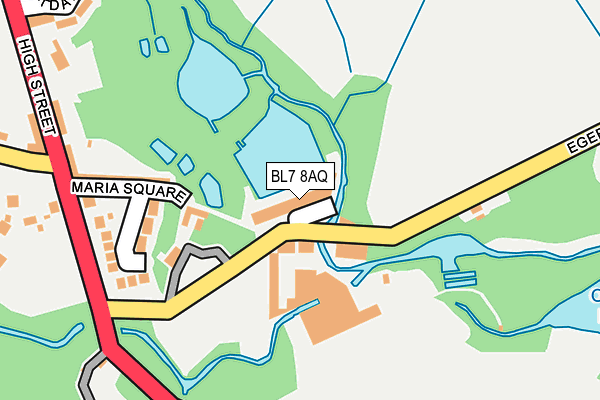 BL7 8AQ map - OS OpenMap – Local (Ordnance Survey)