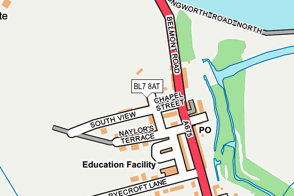 BL7 8AT map - OS OpenMap – Local (Ordnance Survey)