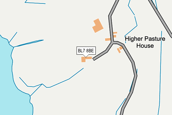 BL7 8BE map - OS OpenMap – Local (Ordnance Survey)