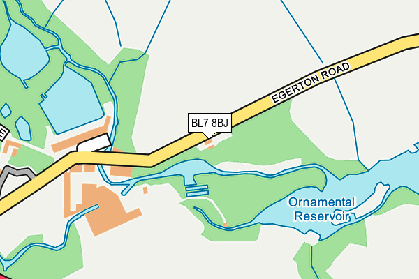 BL7 8BJ map - OS OpenMap – Local (Ordnance Survey)