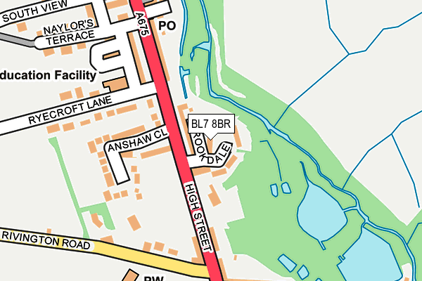 BL7 8BR map - OS OpenMap – Local (Ordnance Survey)
