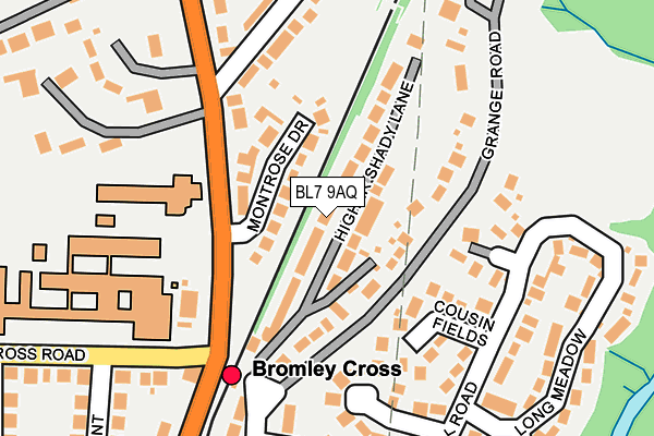 BL7 9AQ map - OS OpenMap – Local (Ordnance Survey)