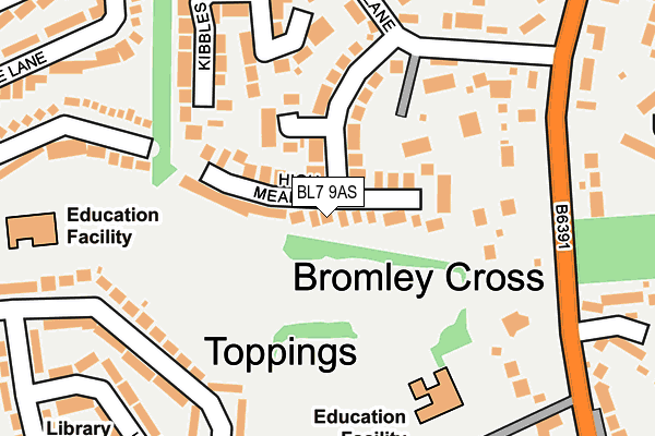 BL7 9AS map - OS OpenMap – Local (Ordnance Survey)