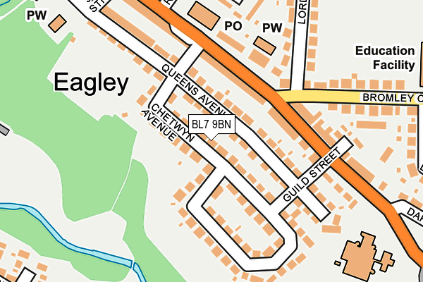 BL7 9BN map - OS OpenMap – Local (Ordnance Survey)