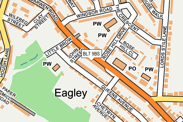 BL7 9BS map - OS OpenMap – Local (Ordnance Survey)