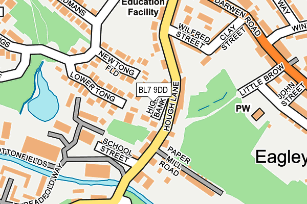 BL7 9DD map - OS OpenMap – Local (Ordnance Survey)