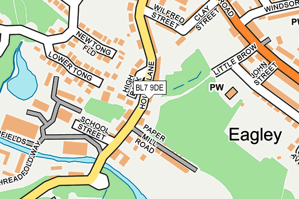 BL7 9DE map - OS OpenMap – Local (Ordnance Survey)