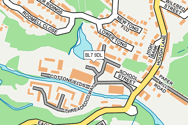 BL7 9DL map - OS OpenMap – Local (Ordnance Survey)