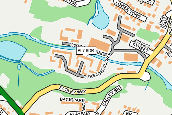 BL7 9DR map - OS OpenMap – Local (Ordnance Survey)