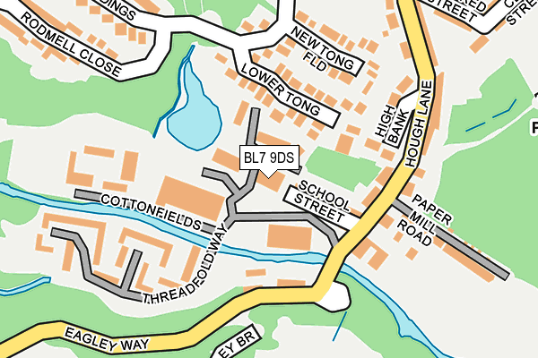 BL7 9DS map - OS OpenMap – Local (Ordnance Survey)