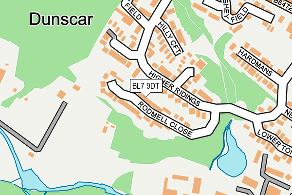 BL7 9DT map - OS OpenMap – Local (Ordnance Survey)