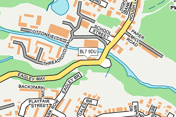 BL7 9DU map - OS OpenMap – Local (Ordnance Survey)