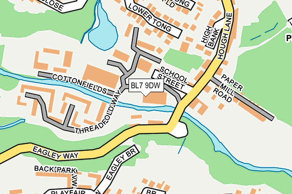 BL7 9DW map - OS OpenMap – Local (Ordnance Survey)