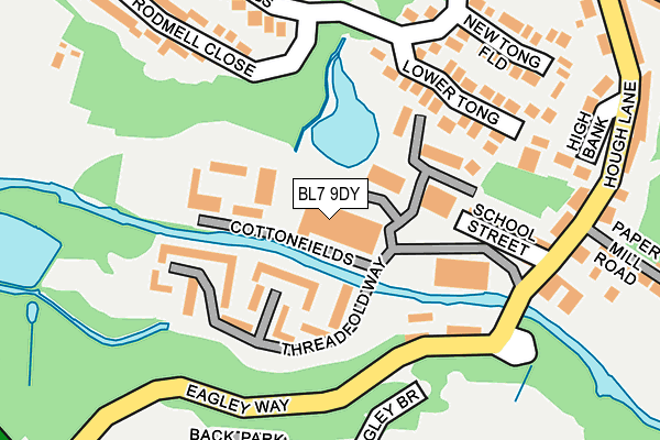 BL7 9DY map - OS OpenMap – Local (Ordnance Survey)