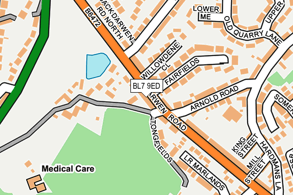 BL7 9ED map - OS OpenMap – Local (Ordnance Survey)