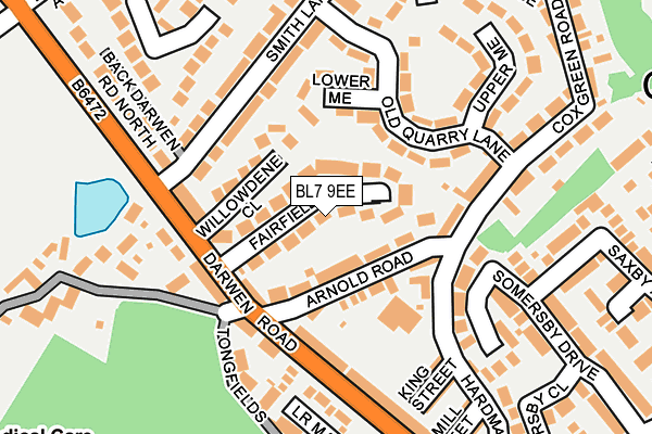 BL7 9EE map - OS OpenMap – Local (Ordnance Survey)