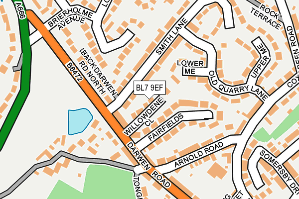 BL7 9EF map - OS OpenMap – Local (Ordnance Survey)