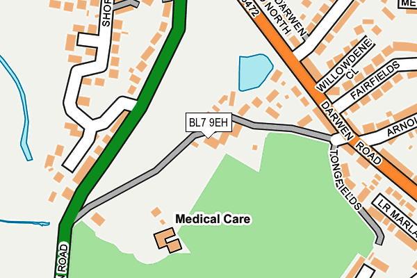 BL7 9EH map - OS OpenMap – Local (Ordnance Survey)