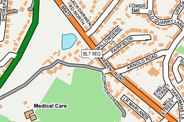 BL7 9EQ map - OS OpenMap – Local (Ordnance Survey)