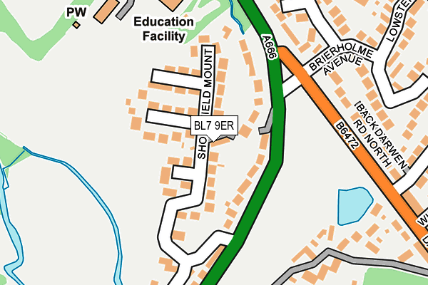 BL7 9ER map - OS OpenMap – Local (Ordnance Survey)