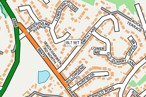 BL7 9ET map - OS OpenMap – Local (Ordnance Survey)