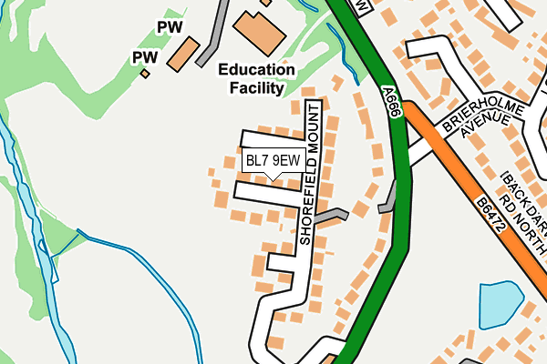 BL7 9EW map - OS OpenMap – Local (Ordnance Survey)