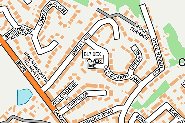 BL7 9EX map - OS OpenMap – Local (Ordnance Survey)