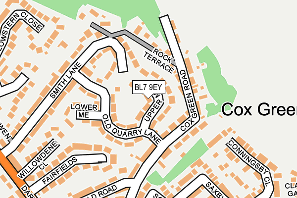 BL7 9EY map - OS OpenMap – Local (Ordnance Survey)