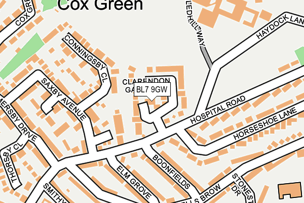 BL7 9GW map - OS OpenMap – Local (Ordnance Survey)