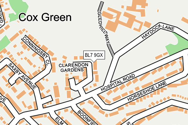 BL7 9GX map - OS OpenMap – Local (Ordnance Survey)