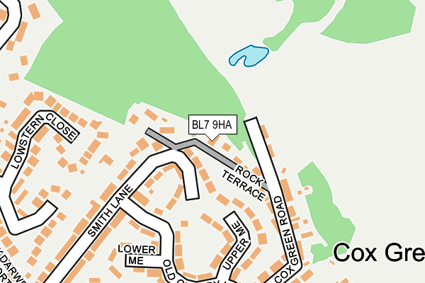 BL7 9HA map - OS OpenMap – Local (Ordnance Survey)