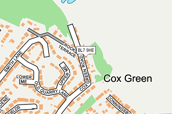 BL7 9HE map - OS OpenMap – Local (Ordnance Survey)