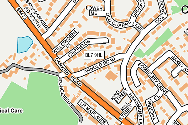 BL7 9HL map - OS OpenMap – Local (Ordnance Survey)