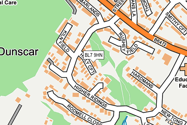 BL7 9HN map - OS OpenMap – Local (Ordnance Survey)