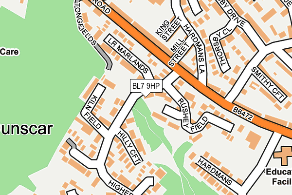 BL7 9HP map - OS OpenMap – Local (Ordnance Survey)