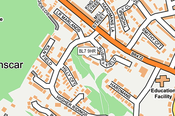 BL7 9HR map - OS OpenMap – Local (Ordnance Survey)
